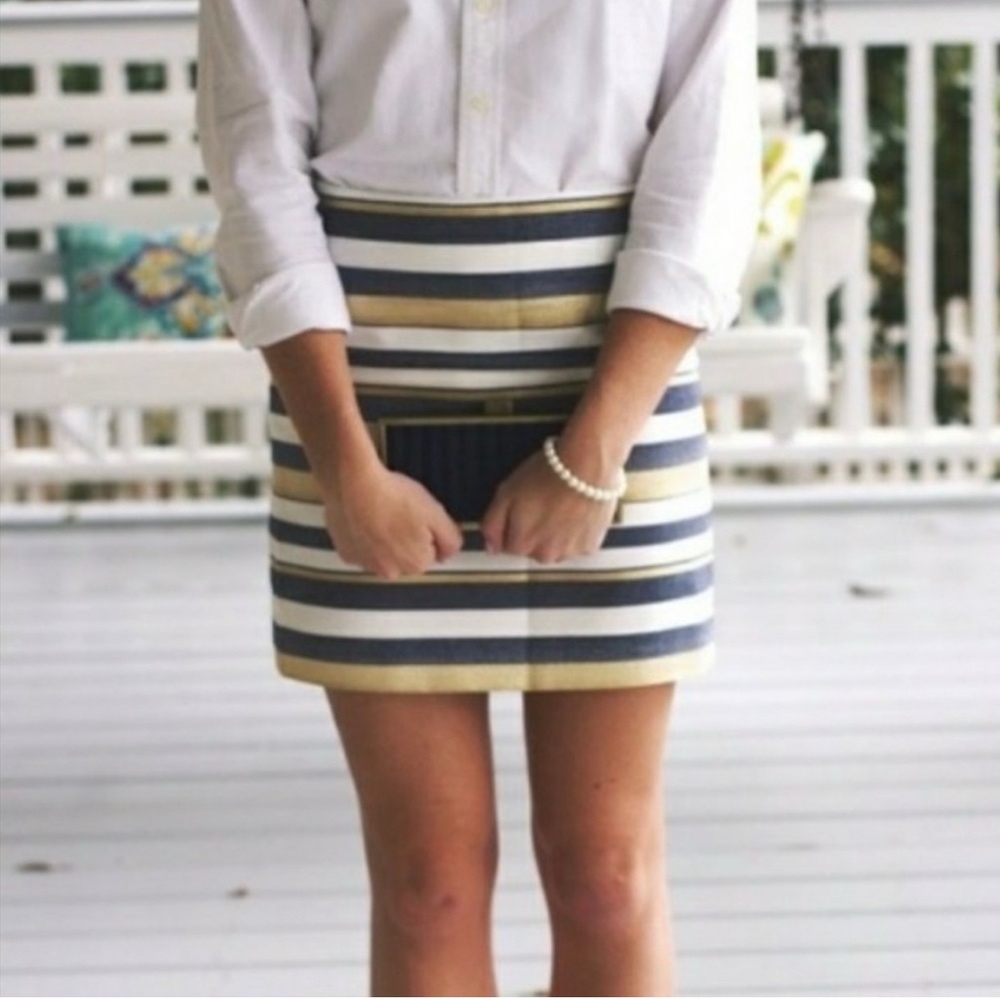 J. CREW Striped Mini Skirt